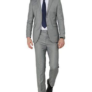 Men's Slim Fit 2-Piece Suit One Button Blazer